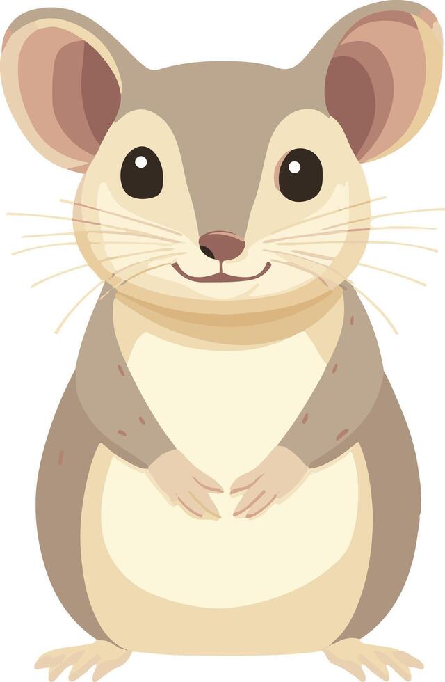 adorable cute simple marsupial clipart vector