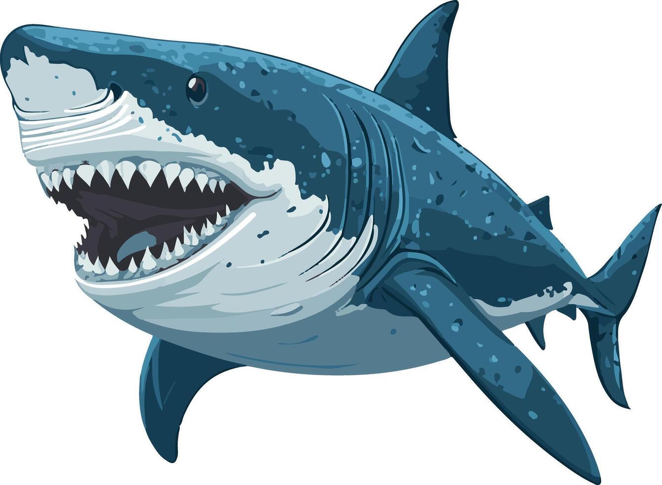 adorable cute simple megamouth shark clipart vector