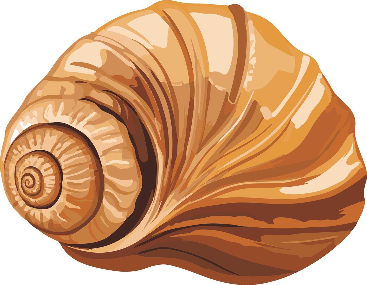 cute simple mollusk clipart vector