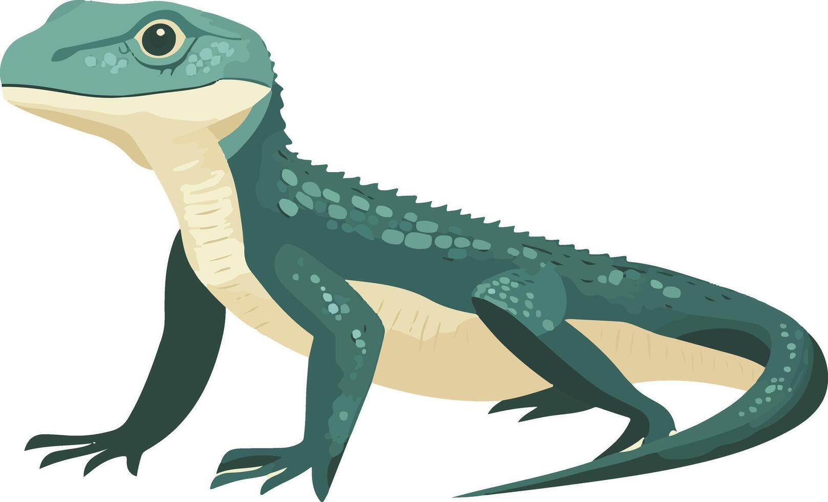 cute simple monitor lizard clipart vector