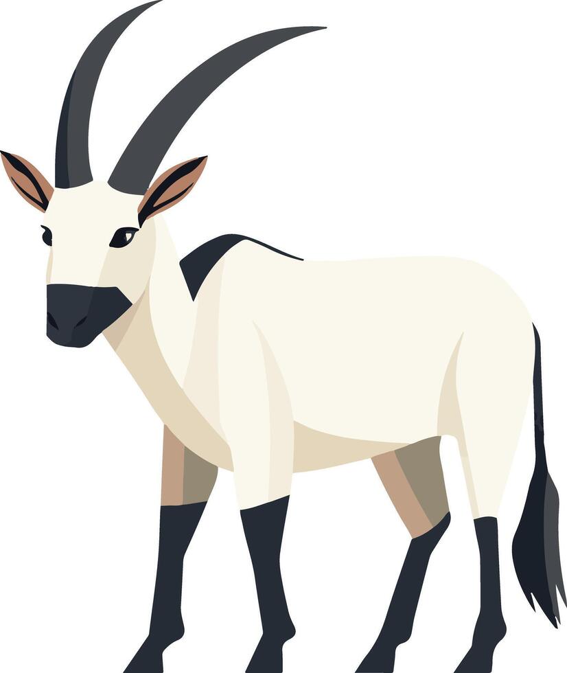 cute simple oryx clipart vector