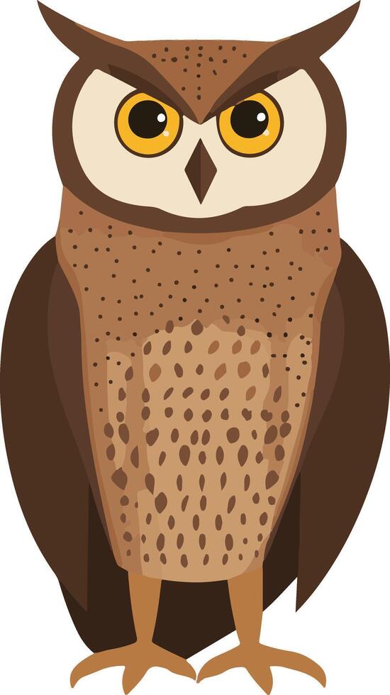 adorable cute simple owl clipart vector