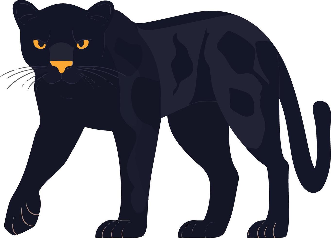 cute simple panther clipart vector