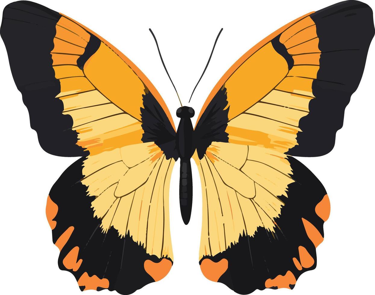 sweet cute simple Papillon clipart vector