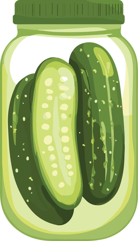 sweet cute simple pickle clipart vector