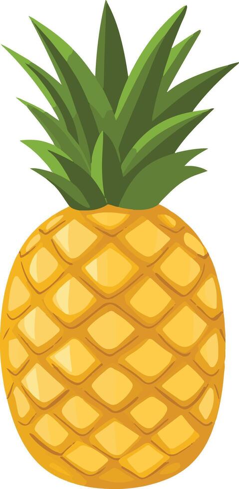 cute simple pineapple clipart vector