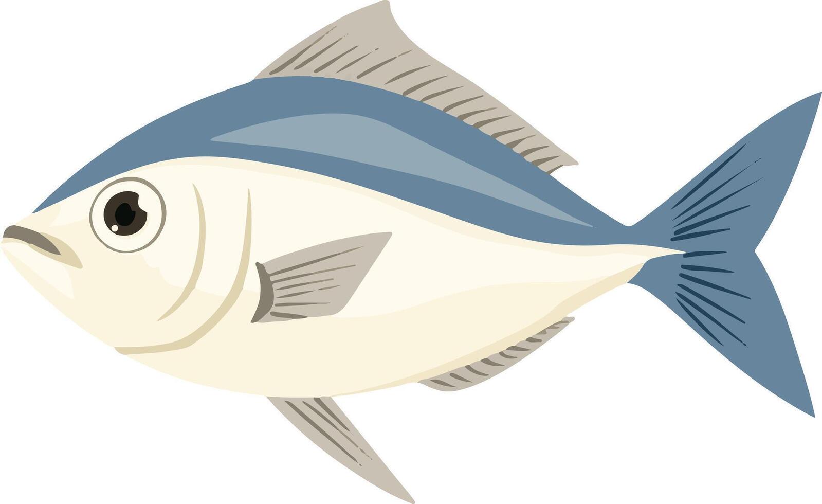 lovely cute simple pompano clipart vector