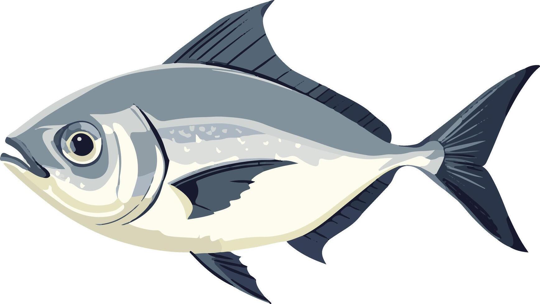 sweet cute simple pompano clipart vector