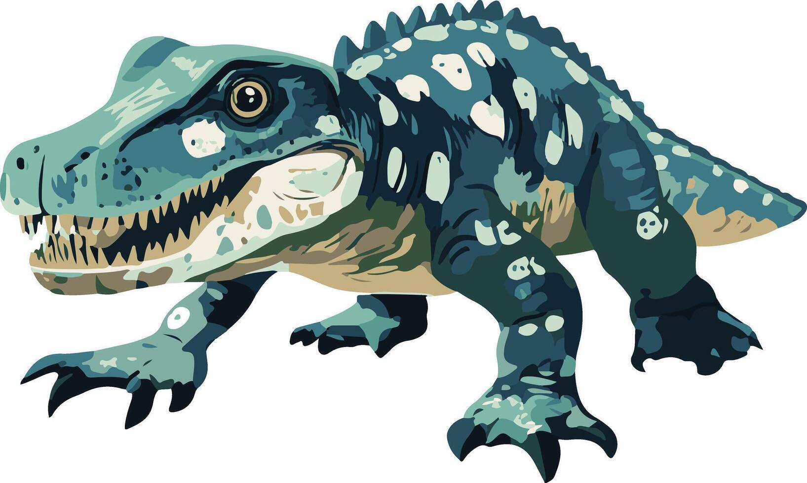 cute simple Postosuchus clipart vector