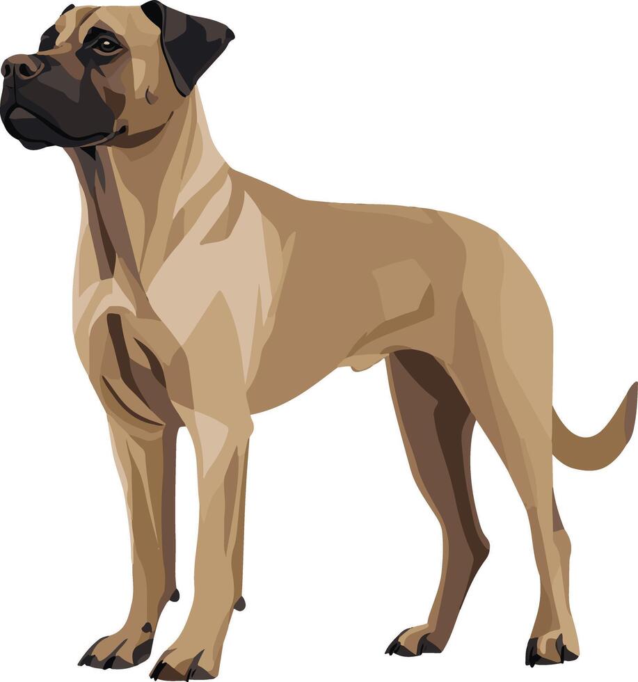 cute simple Presa Canario clipart vector