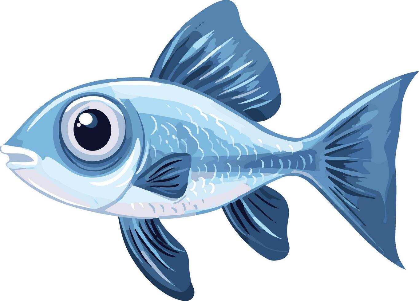 adorable cute simple pupfish clipart vector