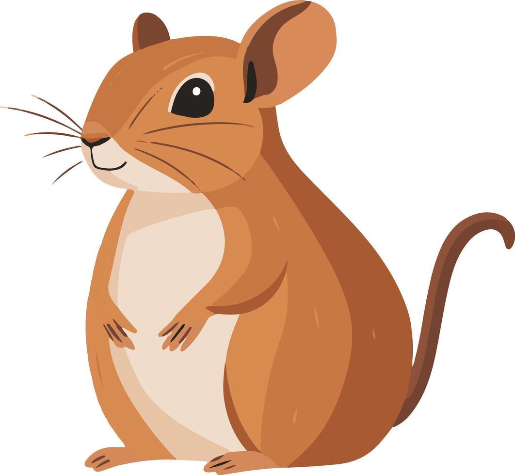 cute simple rodent clipart vector