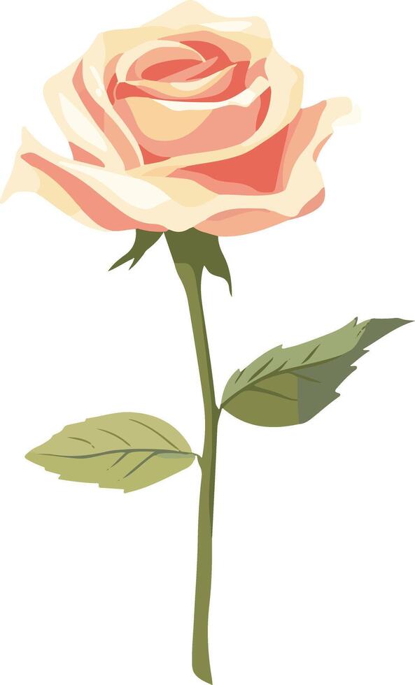 adorable cute simple rose clipart vector