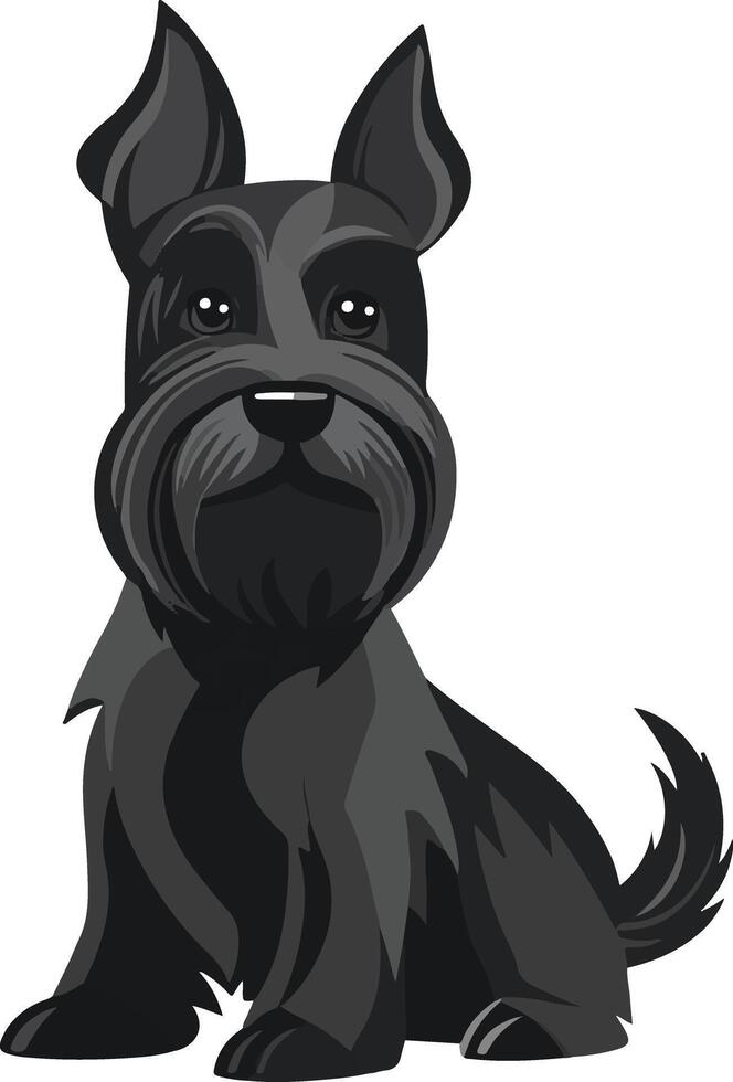 cute simple Scottish Terrier clipart vector
