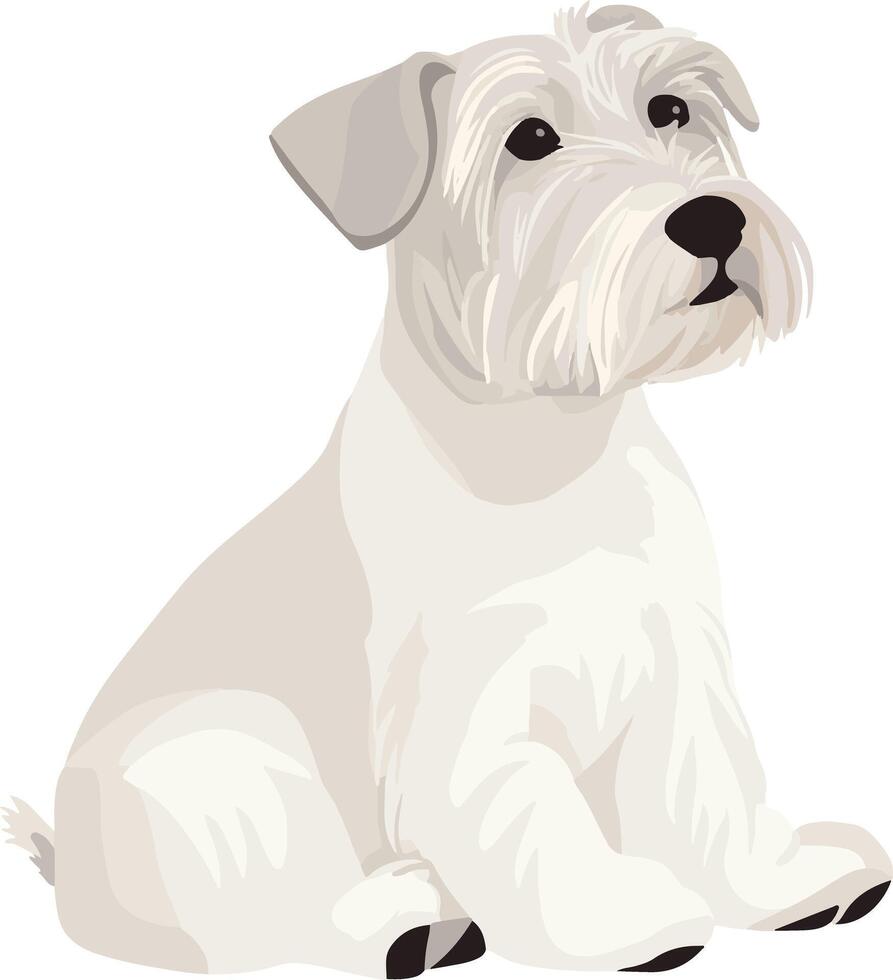 adorable cute simple Sealyham Terrier clipart vector