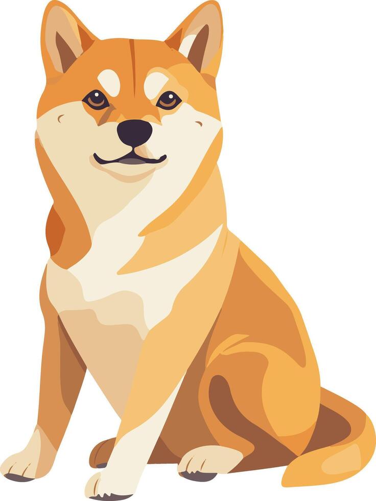 cute simple Shiba Inu clipart vector