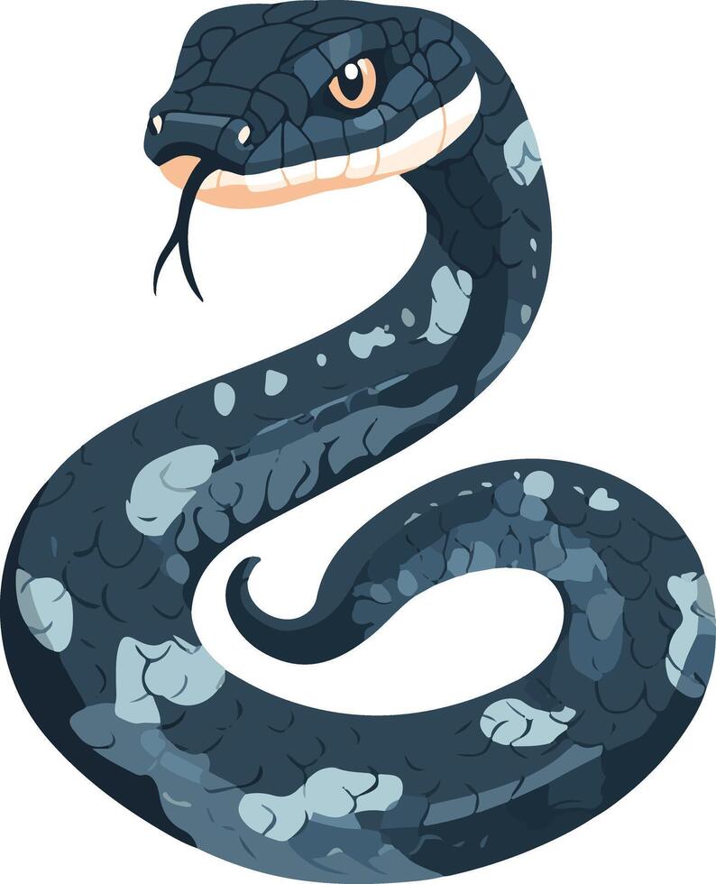 cute simple snake clipart vector