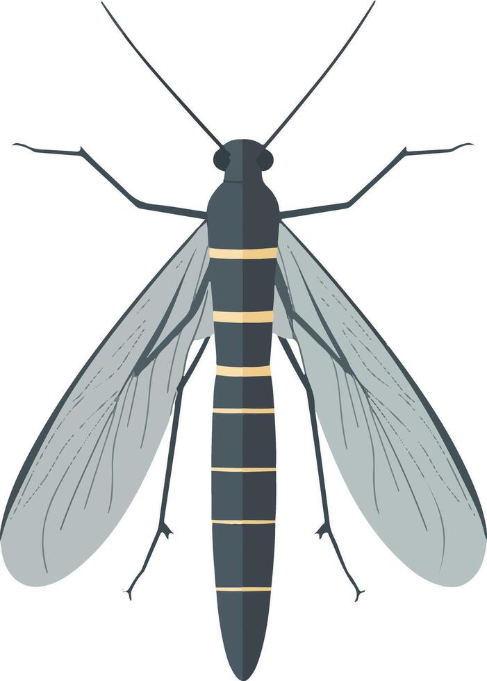 cute simple stonefly clipart vector