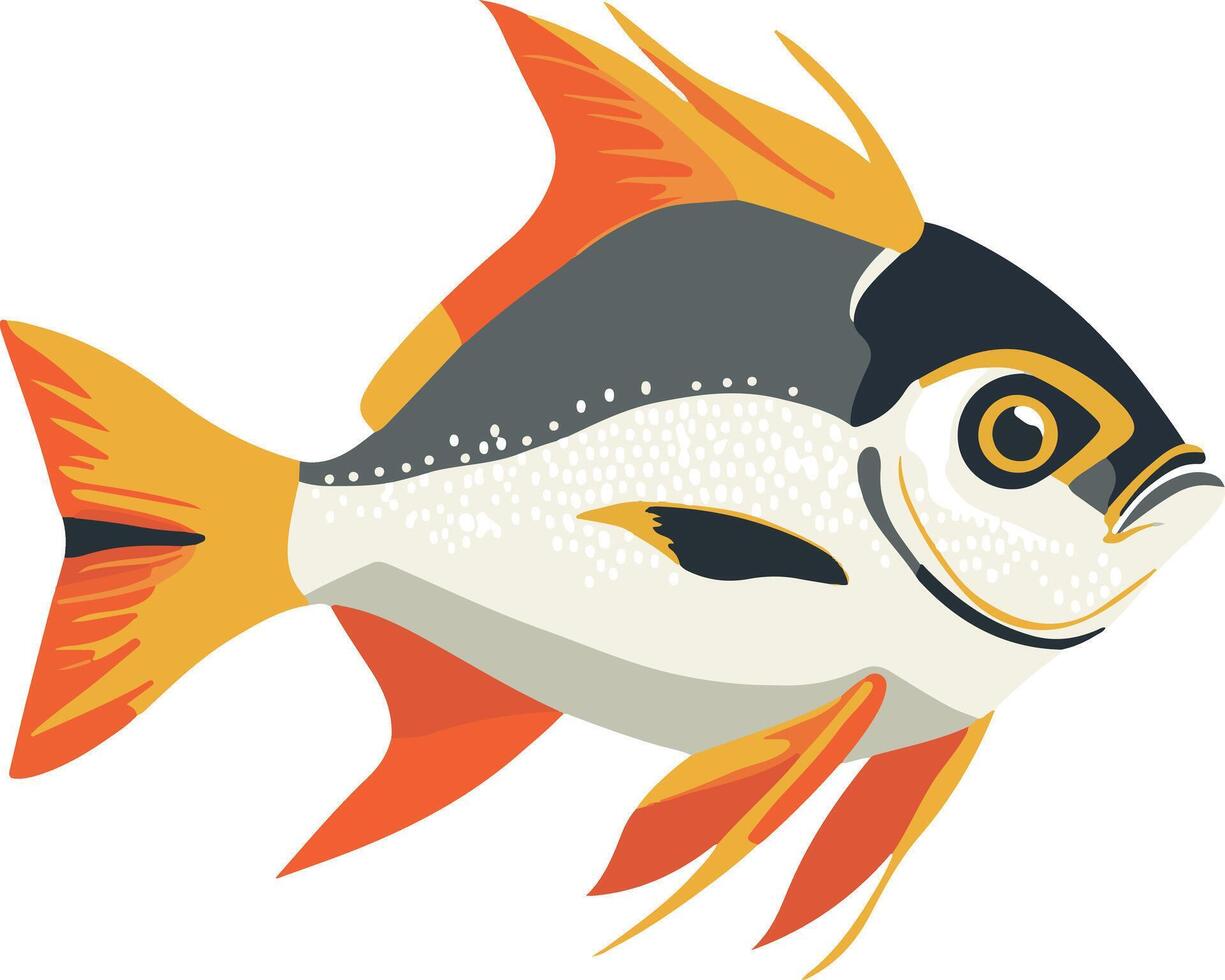 cute simple sunfish clipart vector
