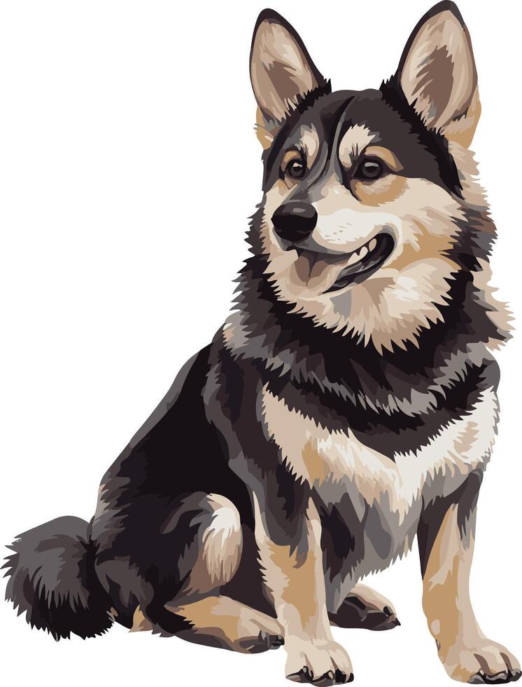 adorable cute simple Swedish Vallhund clipart vector