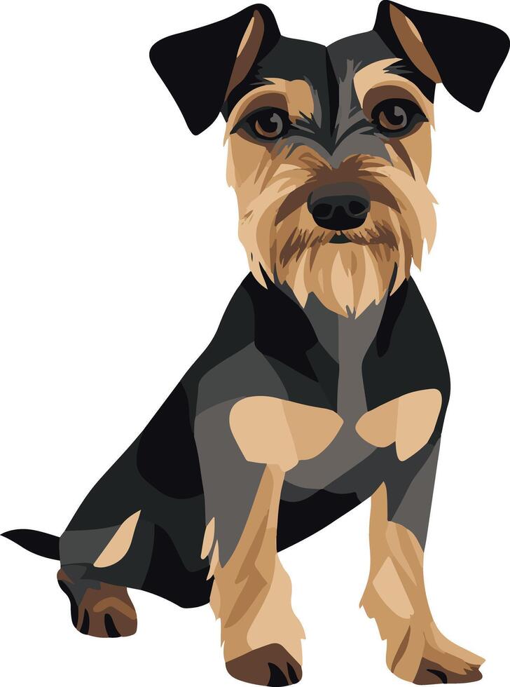 cute simple terrier clipart vector
