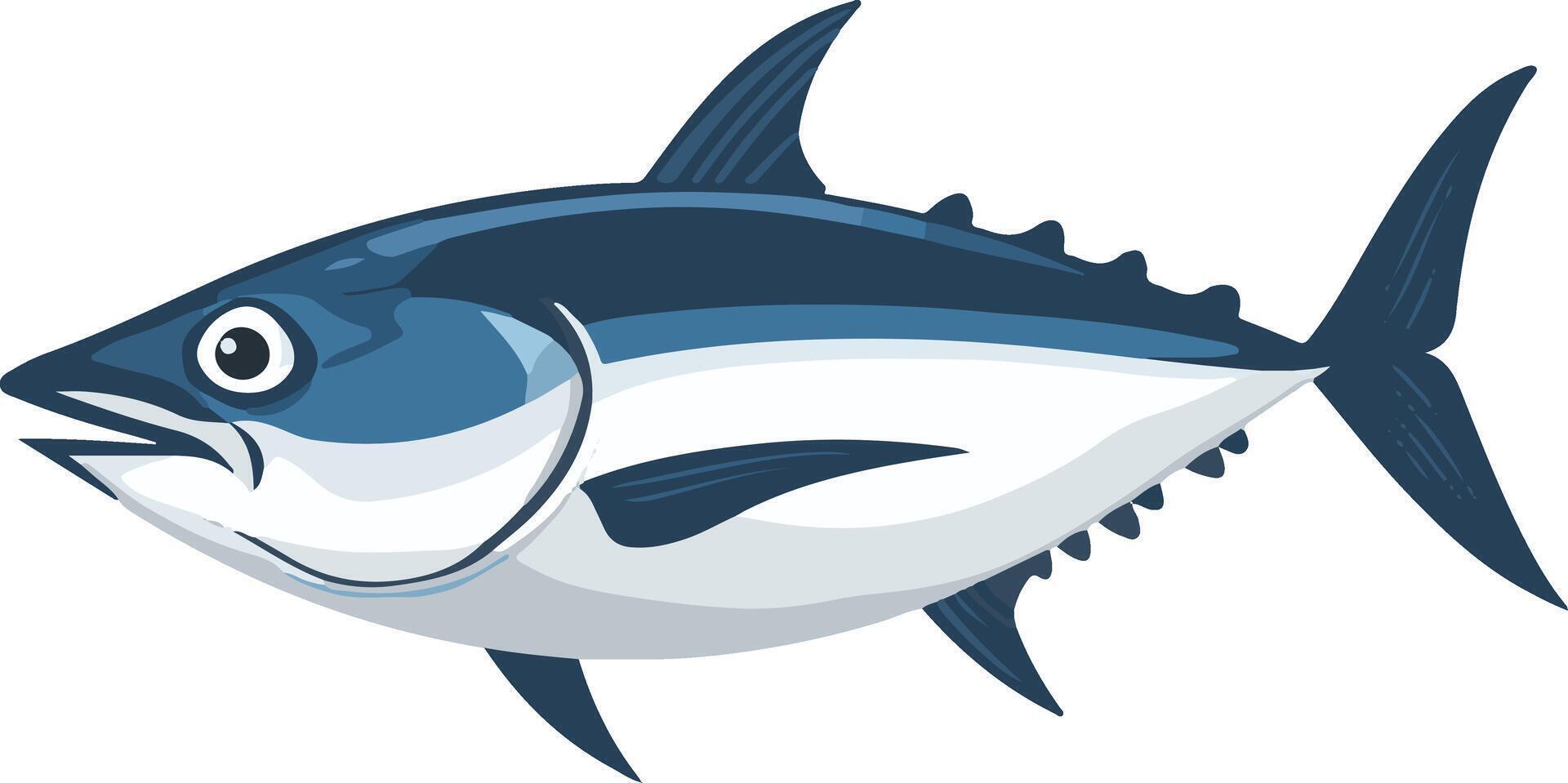cute simple tuna clipart vector