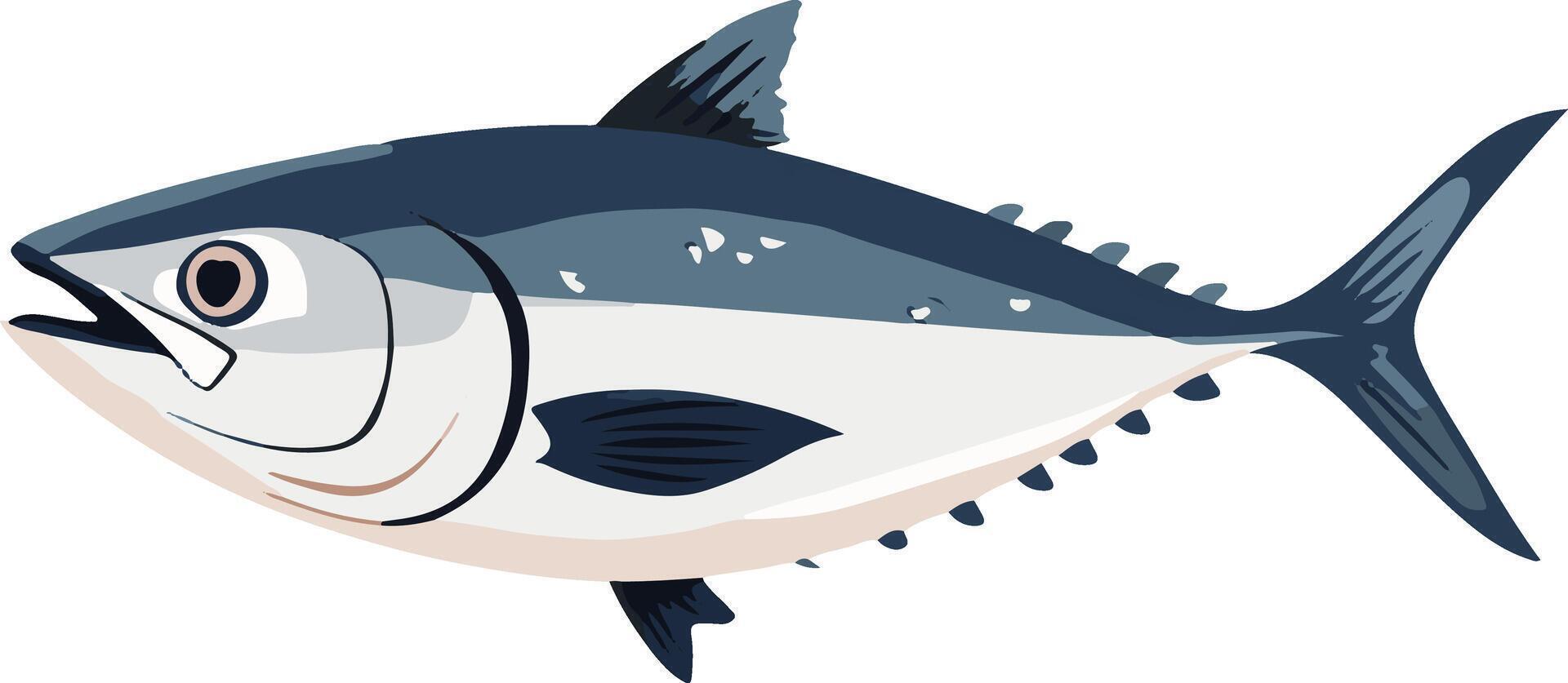 lovely cute simple tuna clipart vector