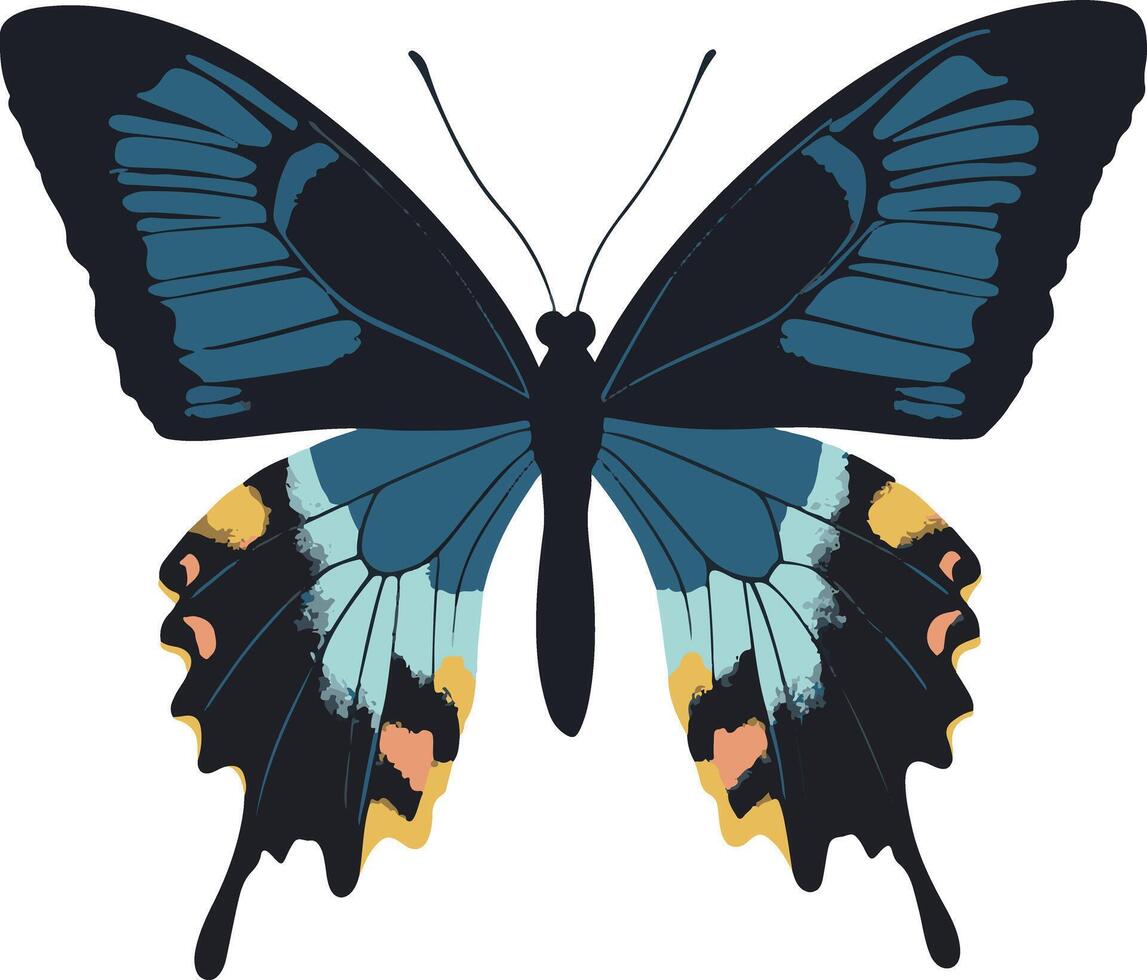 sweet cute simple Ulysses butterfly clipart vector