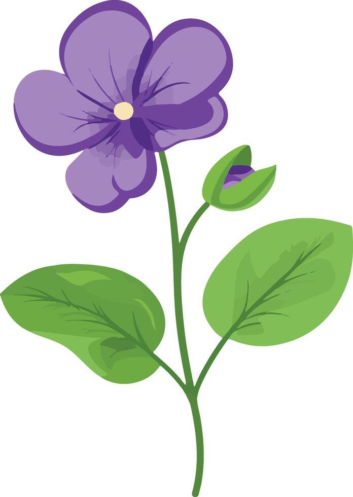 cute simple violet clipart vector