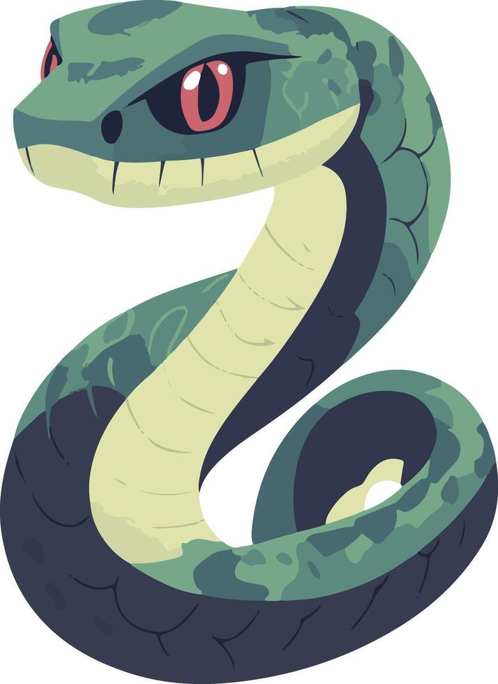 cute simple viper clipart vector
