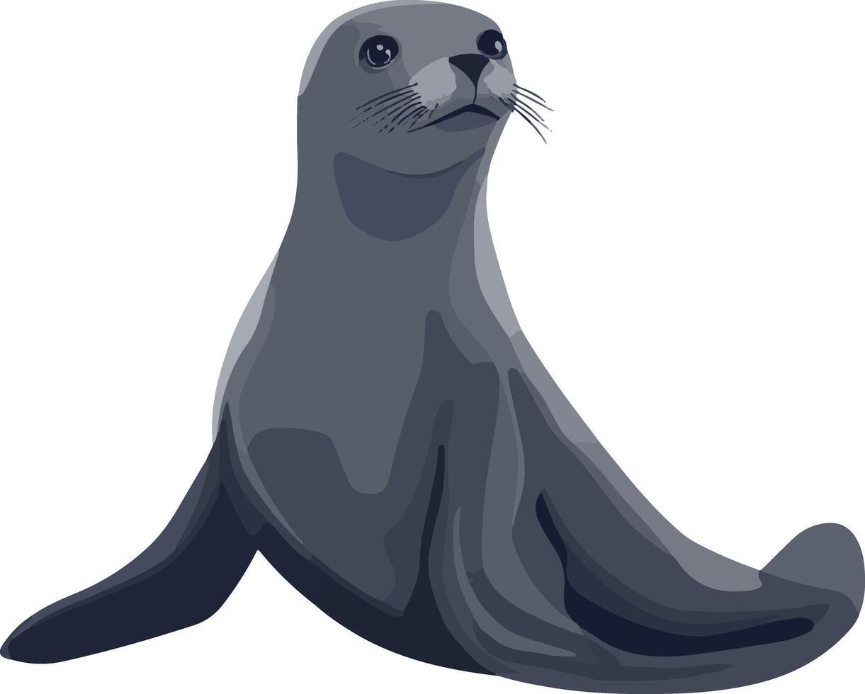 cute simple Weddell seal clipart vector