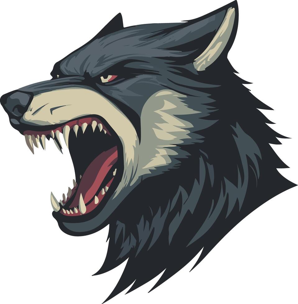 cute simple werewolf clipart vector