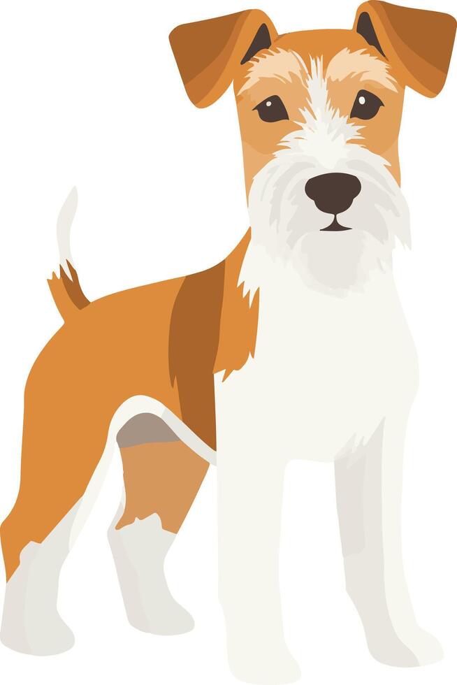 adorable cute simple Wire Fox Terrier clipart vector