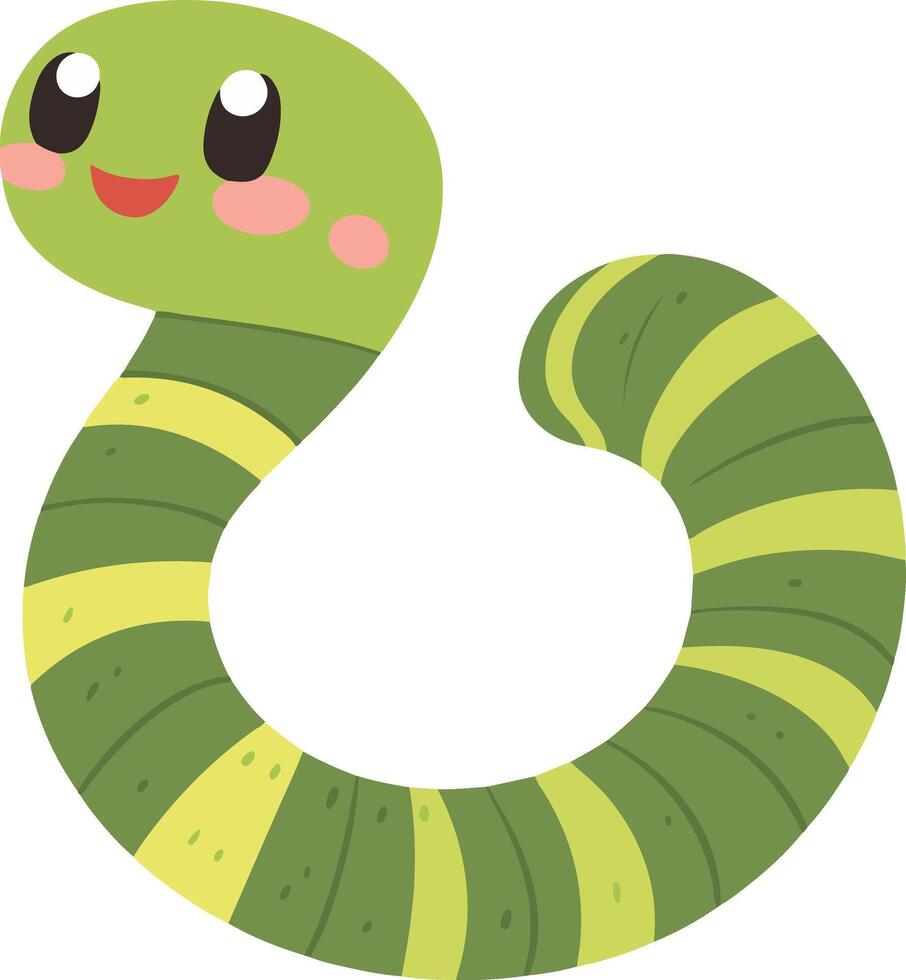 cute simple worm clipart vector