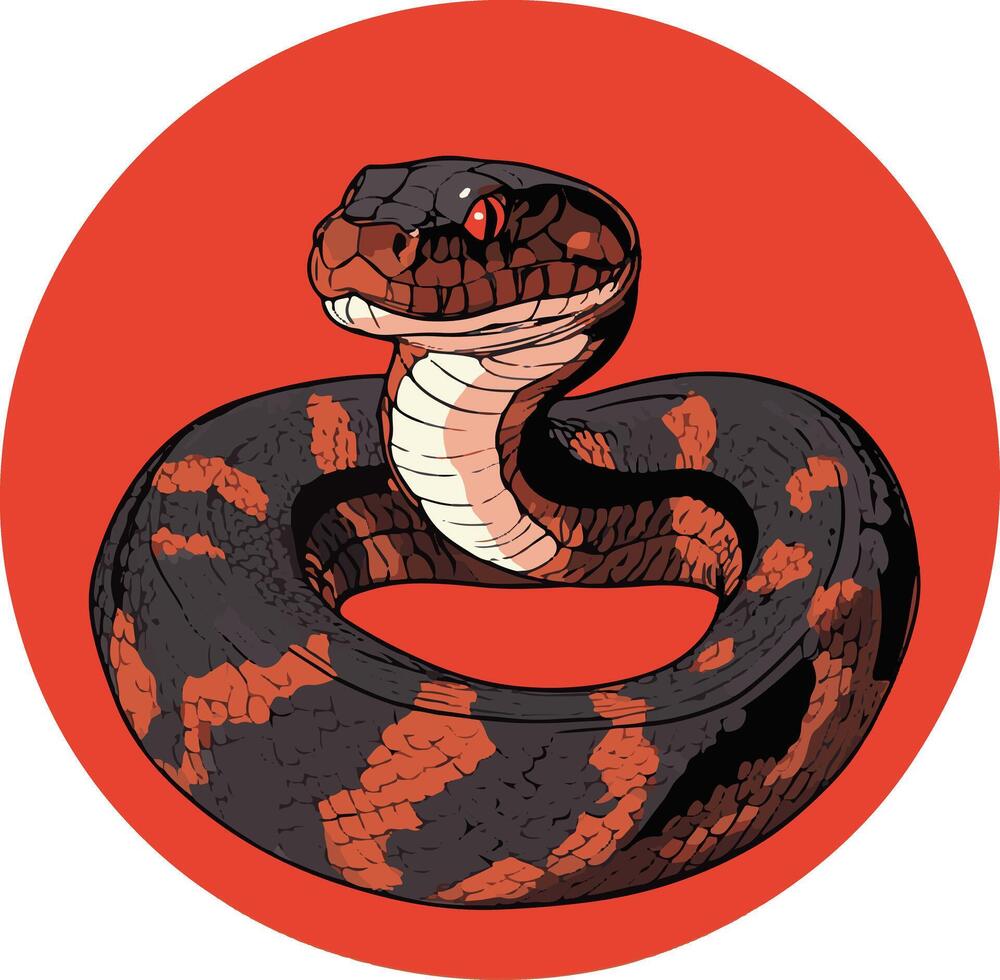 cute simple anaconda clipart vector