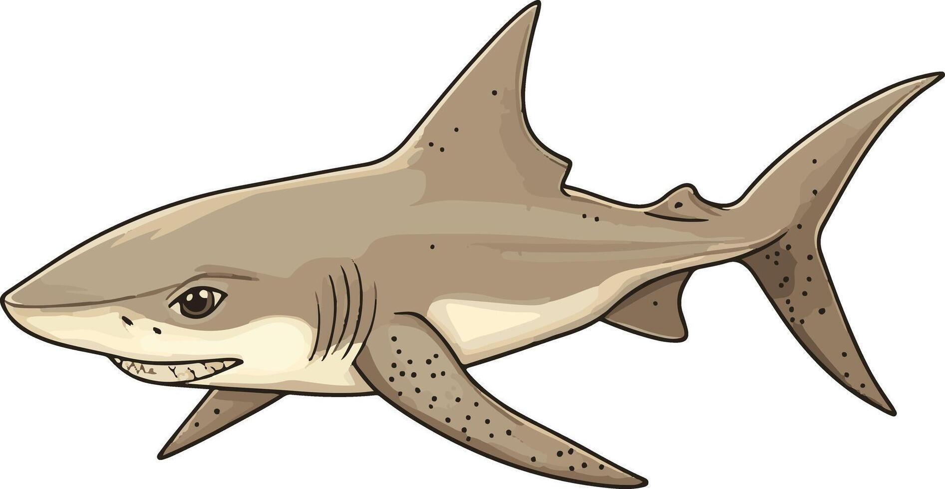 adorable cute simple angelshark clipart vector