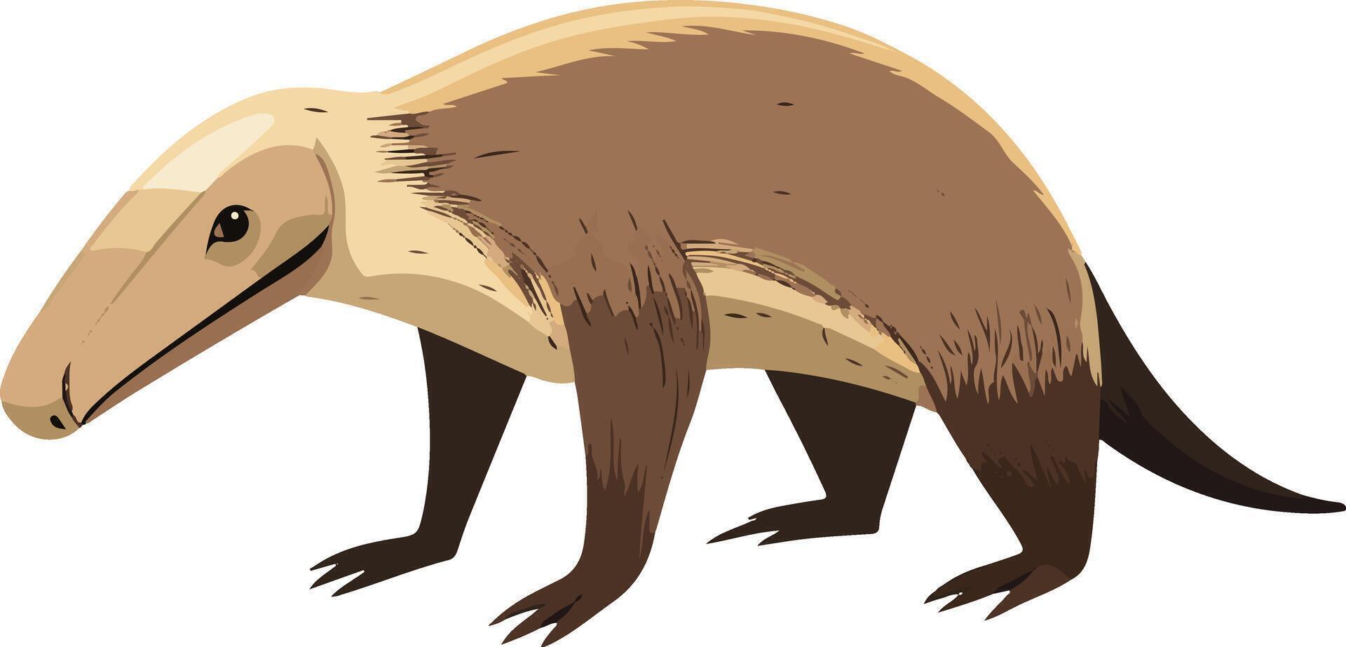 cute simple anteater clipart vector