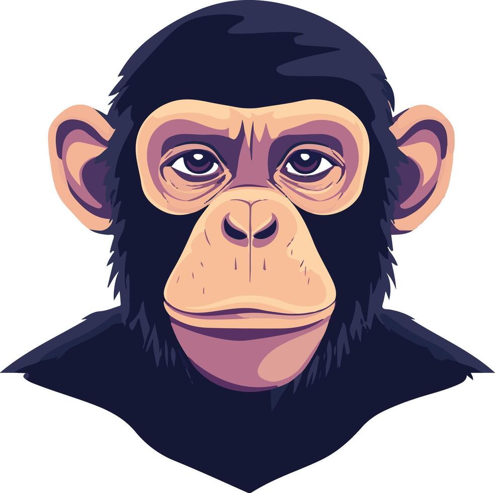 sweet cute simple ape clipart vector
