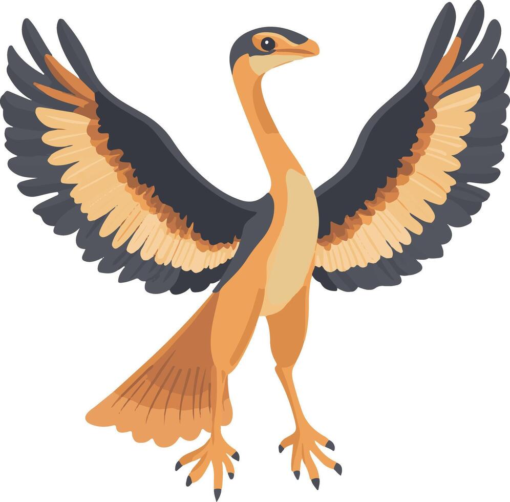 cute simple Archaeopteryx clipart vector