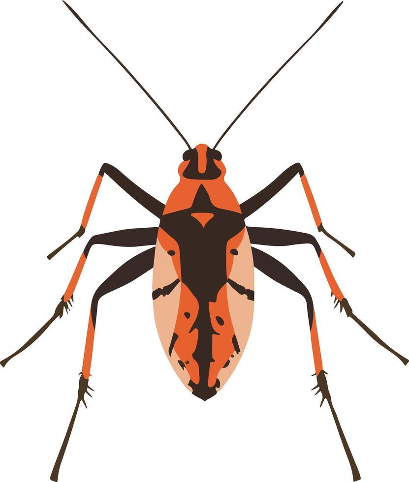 cute simple assassin bug clipart vector