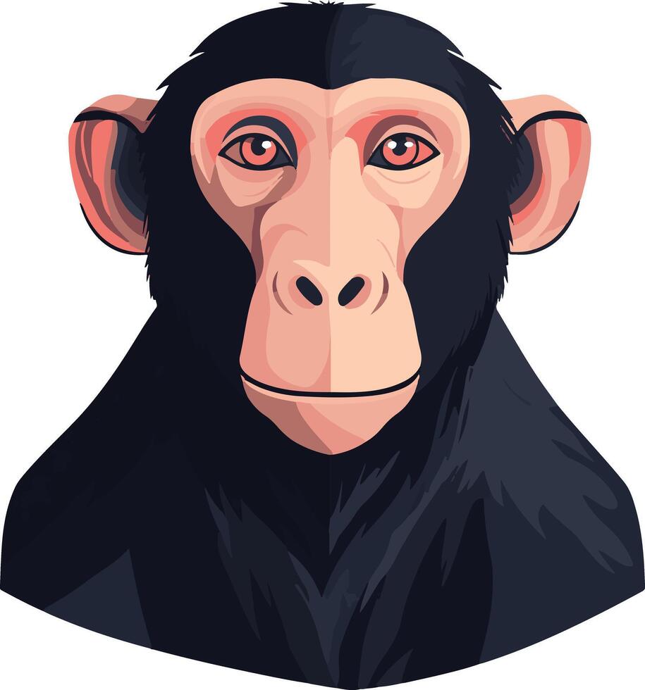 cute simple baboon clipart vector