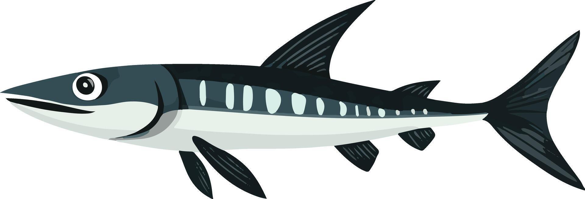 adorable cute simple barracuda clipart vector