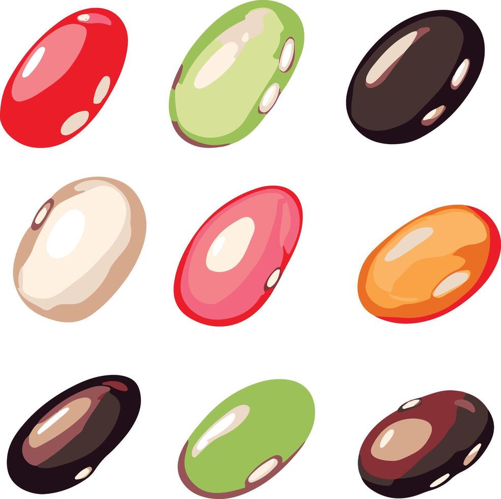 cute simple beans clipart vector