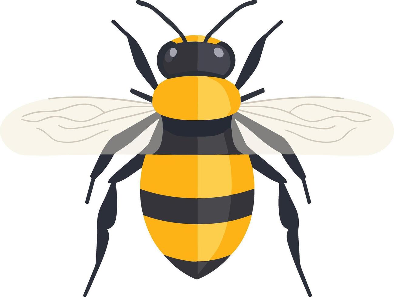 cute simple bee clipart vector