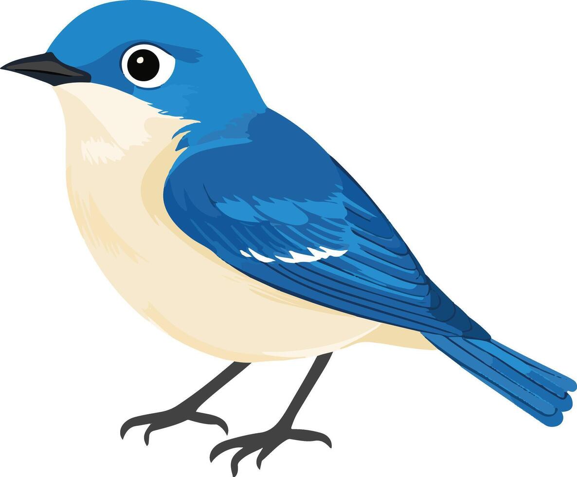 sweet cute simple bluebird clipart vector