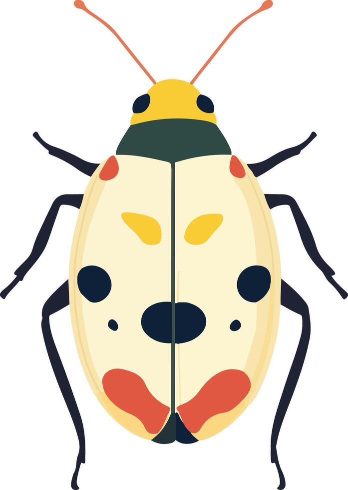 adorable cute simple bug clipart vector