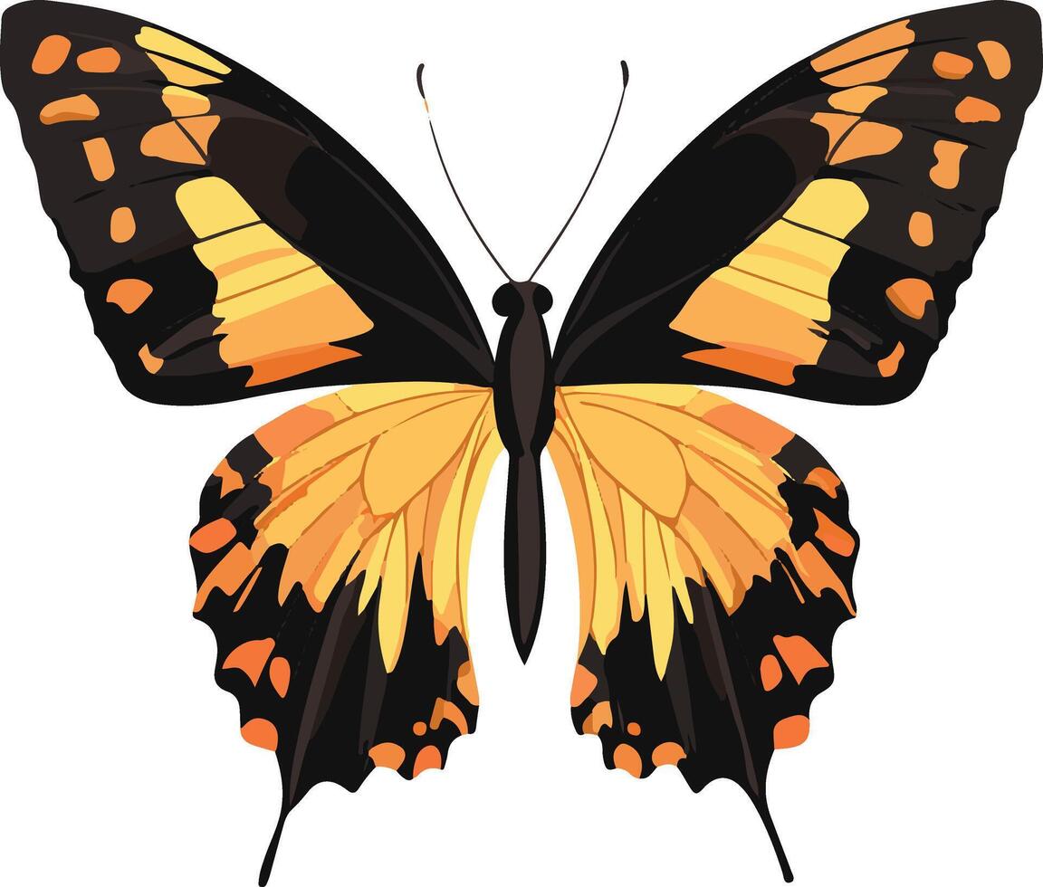 lovely cute simple butterfly clipart vector