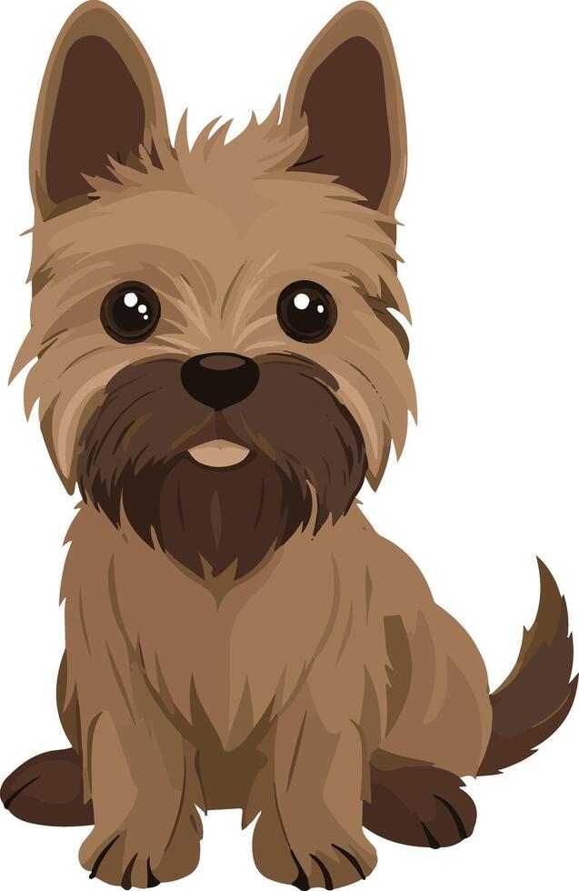 sweet cute simple Cairn Terrier clipart vector