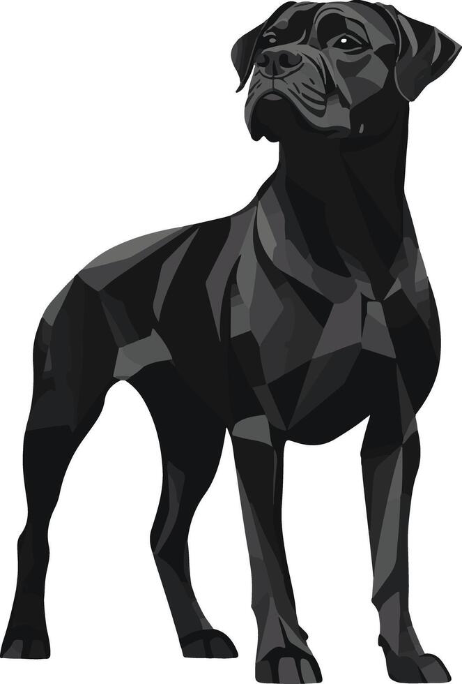adorable cute simple Cane Corso clipart vector