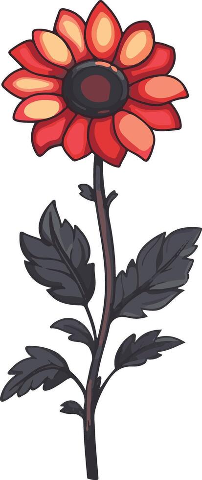 adorable cute simple carrion flower clipart vector